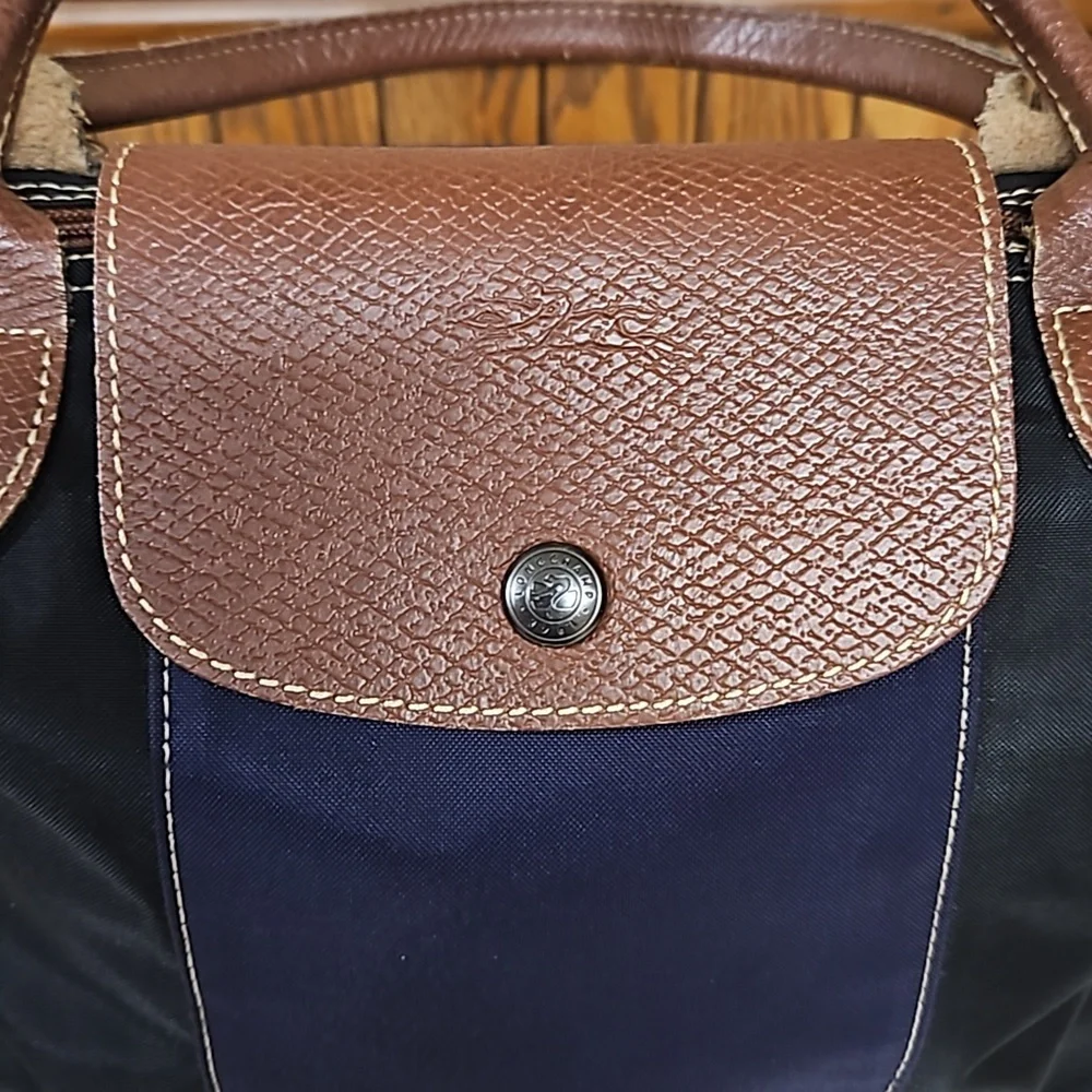 Longchamp Purple and Black Tote Bag - Picture 6 of 17